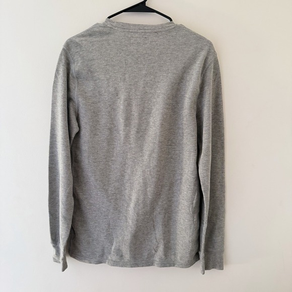 Polo Bear Ralph Lauren Shirt Men's Medium Gray Waffle Knit Thermal Tuxedo Bear - Picture 2 of 7